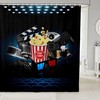 Popcorn Gaming Film Shower Curtain - for Kids, Teens and Adults