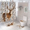 Poplar Deer Print Bathroom Shower Curtain for a Natural and Rustic Bathroom Decor