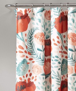 Poppy Garden Lush Decor Shower Curtain Adding a Bright Floral Touch to Your Bathroom