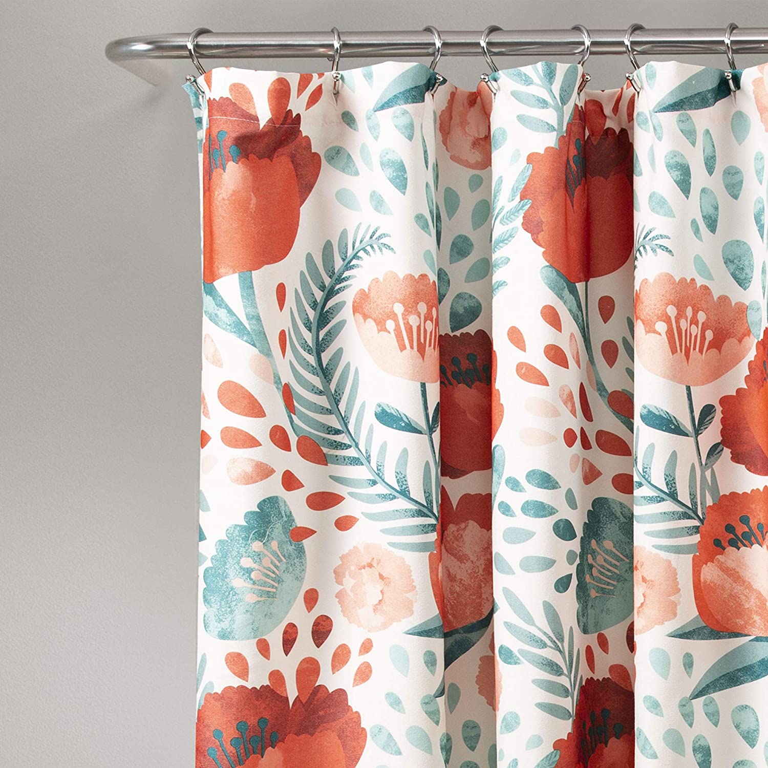 Poppy Garden Lush Decor Shower Curtain Adding a Bright Floral Touch to Your Bathroom