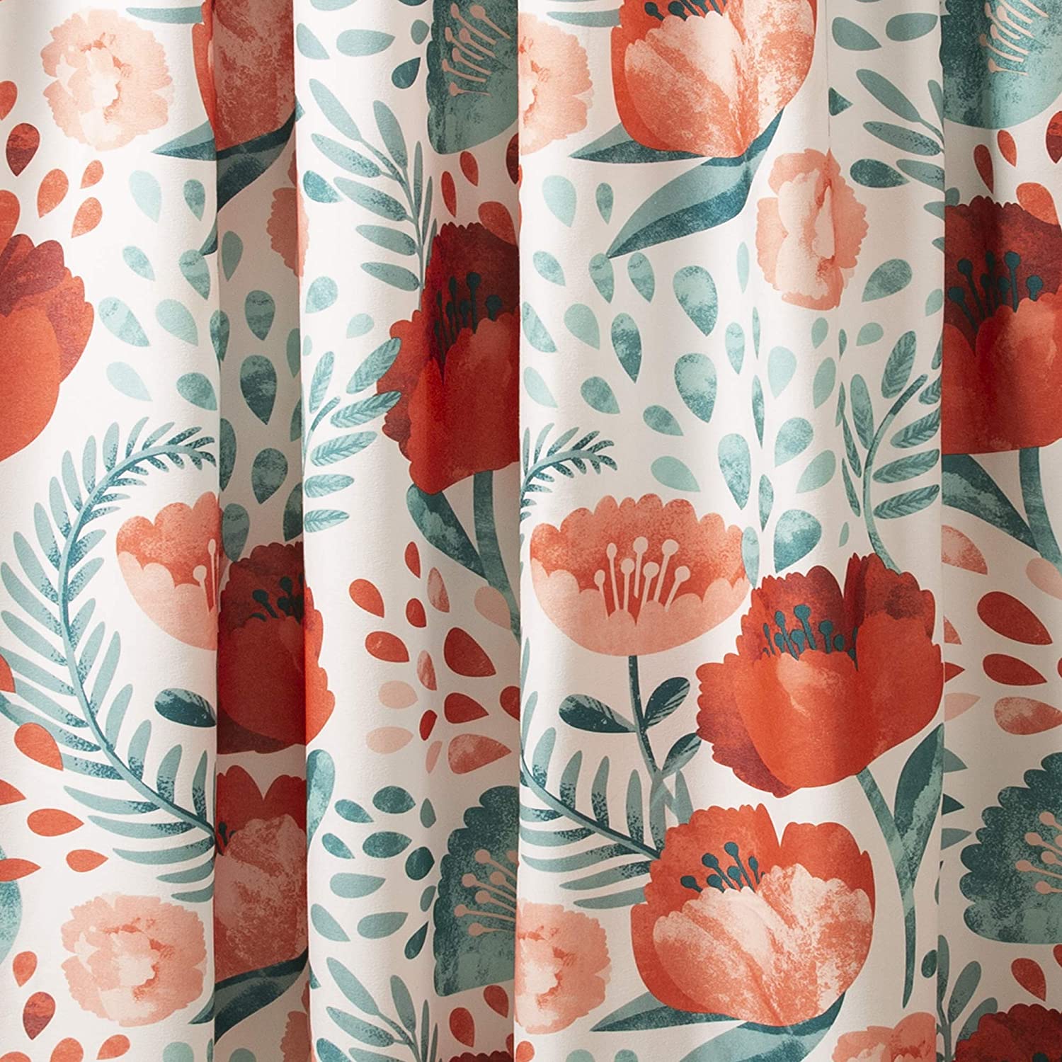 Poppy Garden Lush Decor Shower Curtain Adding a Bright Floral Touch to Your Bathroom