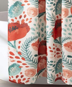 Poppy Garden Lush Decor Shower Curtain Adding a Bright Floral Touch to Your Bathroom