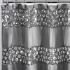 Popular Bath Modern Silver Glamorous Fabric Shower Curtain with Bling Design 