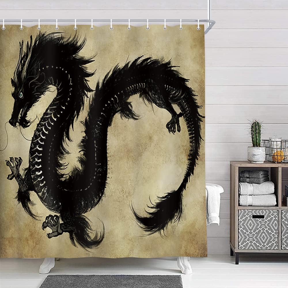 Porcelain Frog Colorful Cartoon Bathroom Shower Curtain, Cute Animal Print, Fabric Bath Curtain for Kids Bathroom
