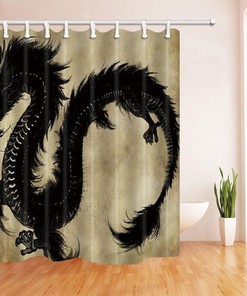 Porcelain Frog Colorful Cartoon Bathroom Shower Curtain, Cute Animal Print, Fabric Bath Curtain for Kids Bathroom