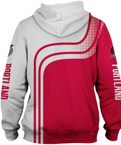 Portland Trail Blazers 3D Zip Hoodie Show Your Support For Your Favorite Team