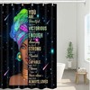 Positive And Encouraging Black Girl African American Women Shower Curtain With Inspirational Message For Your Bath