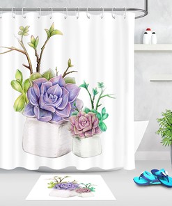 Potted Succulents Shower Curtain: Add A Touch Of Greenery To Your Bathroom
