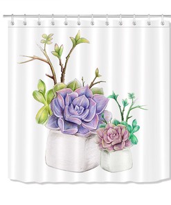 Potted Succulents Shower Curtain: Add A Touch Of Greenery To Your Bathroom