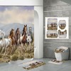 Prairie Horse Animal Print Shower Curtain for Bathroom 