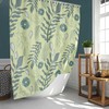 Prairie Leaves Foliage Shower Curtain with Forest Green Plants for Home Bath Decor 