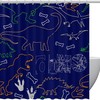 Prehistoric Theme Shower Curtain Set With Dino Pattern