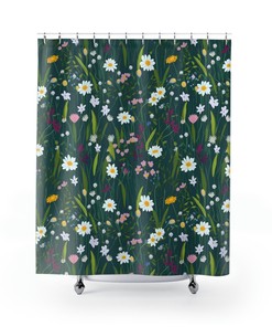Premium Elegant Floral Shower Curtain In Nature-Inspired Design