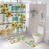 Premium Quality Sunflower Shower Curtain for Bathroom Decoration