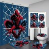 Premium Spiderman Marvel Cartoon Bathroom Shower Curtain for Kids