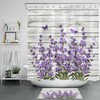 Pretty Butterfly Print Shower Curtain