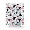 Pretty Designer Geometric Shower Curtain with Kawaii Style and Pastel Goth Fashion 