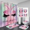 Pretty Eyelash Bling Purple Shower Curtain