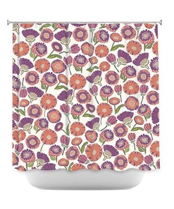 Pretty Florals Shower Curtain for Home Decor with Flower Pattern 