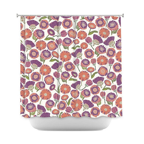 Pretty Florals Shower Curtain for Home Decor with Flower Pattern