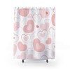 Pretty Pink Shower Curtain With Hearts - Perfect For Your Valentine'S Day Decor
