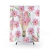 Pretty Pink Tulips and Flower Bouquet Shower Curtain for Bathroom Decor 