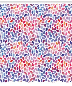 Primary Colors Shower Curtain Fabric for Bathroom Decors