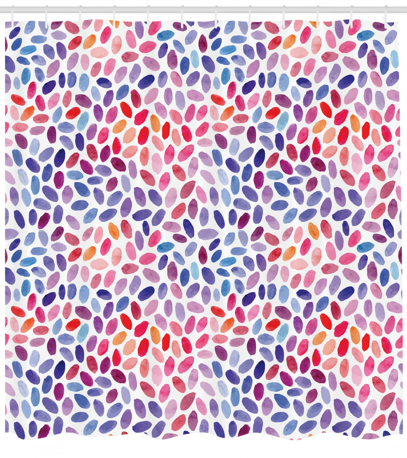 Primary Colors Shower Curtain Fabric for Bathroom Decors