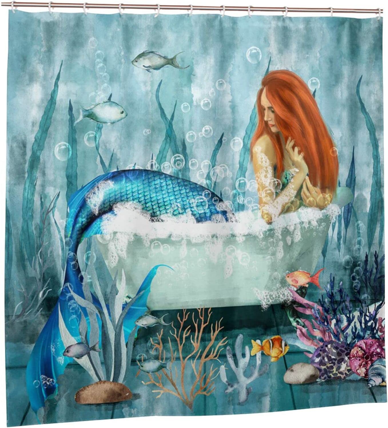 Princess Castle Shower Curtain For Kids Bathroom Decor, Sparkling And Whimsical Bathroom Accessories