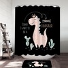 Princess Dinosaur Waterproof Shower Curtain For Kids Bathroom