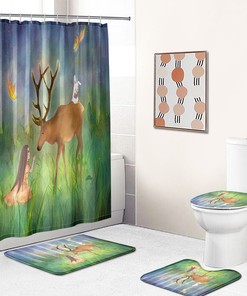 Princess Jungle Elk Bathroom Shower Curtain - Experience The Fairytale Life
