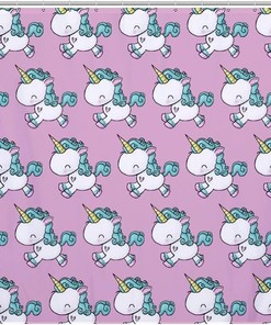 Print Design Lovely Unicorn Shower Curtain for Bathroom - Print Shower Curtain