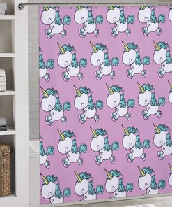 Print Design Lovely Unicorn Shower Curtain for Bathroom - Print Shower Curtain