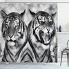 Print Shower Curtain with African Cartoon Elephant Design for Bathroom Decor 