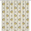 Printed Bee And Flower Bathroom Shower Curtain With Fabric Home Decoration, Nature Theme Bathroom Decor