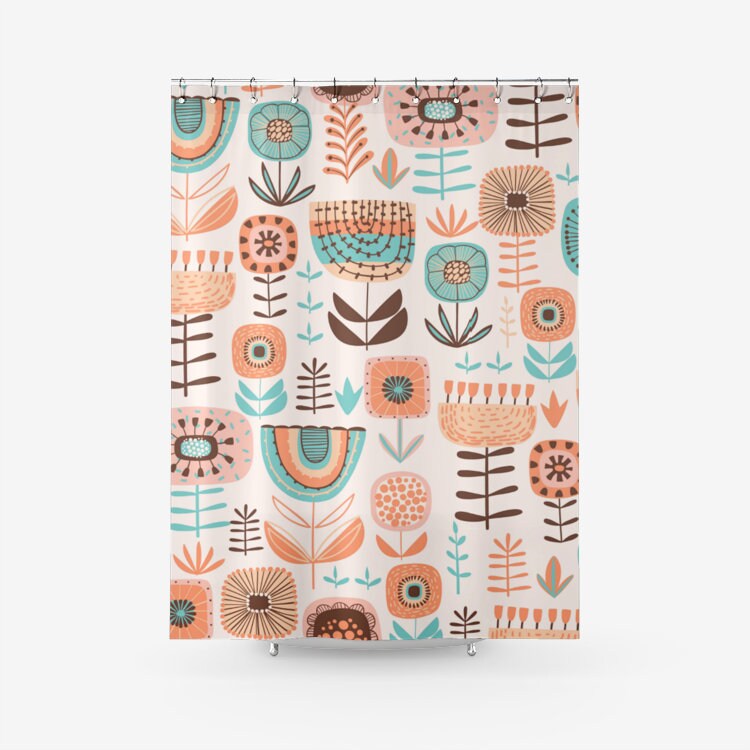 Printed Boho Shower Curtain For Stylish And Practical Bathroom Decor