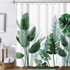 Printed Tropical Leaves Shower Curtain - Vibrant Bathroom Accessory
