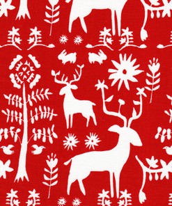 Promise Land Forest Lipstick Red Shower Curtain