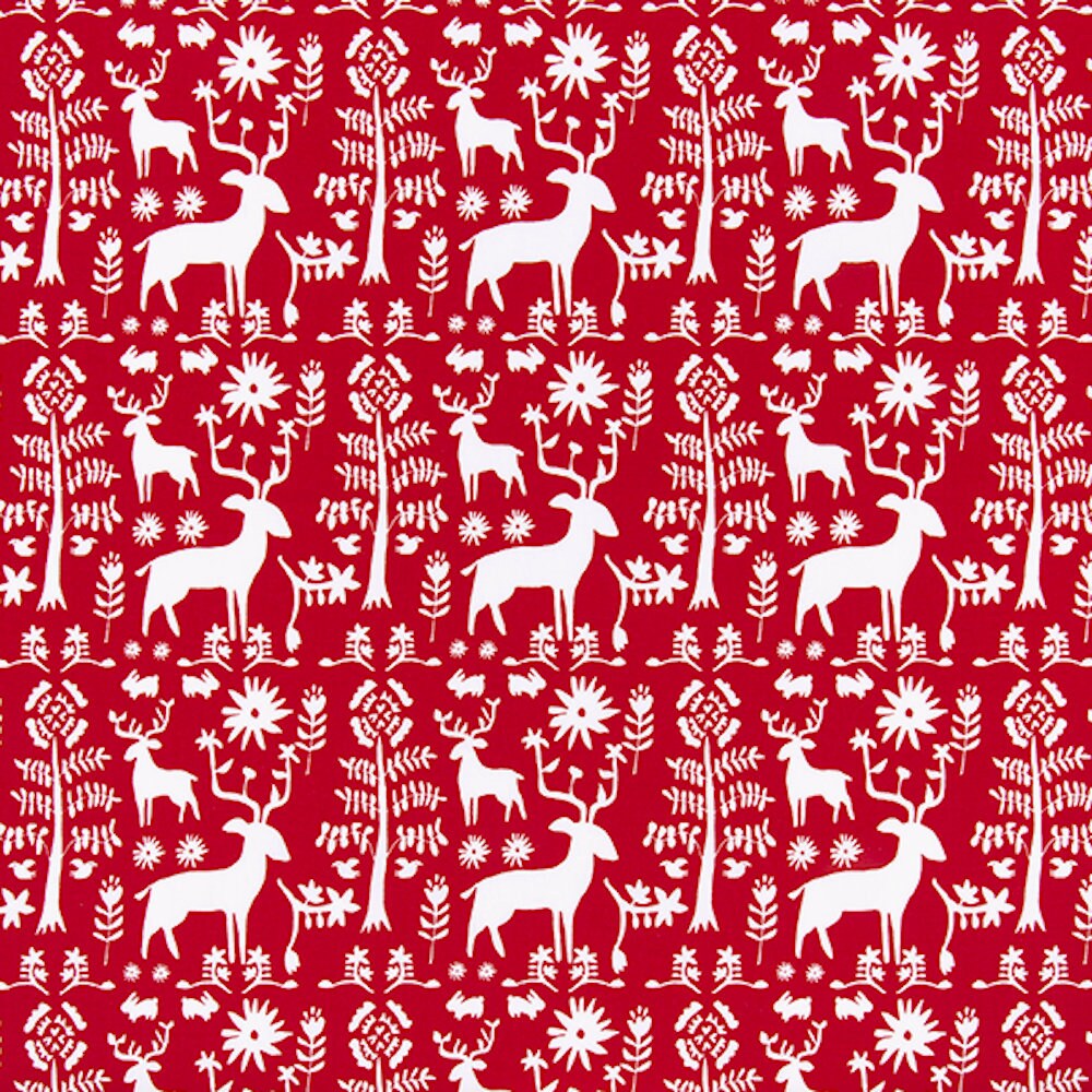 Promise Land Forest Lipstick Red Shower Curtain