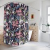 Psychedelic Boho Shower Curtain With Mushroom And Plant Print