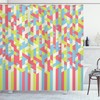 Psychedelic Gradient Geometric Pattern Shower Curtain For Modern Bathroom Decor