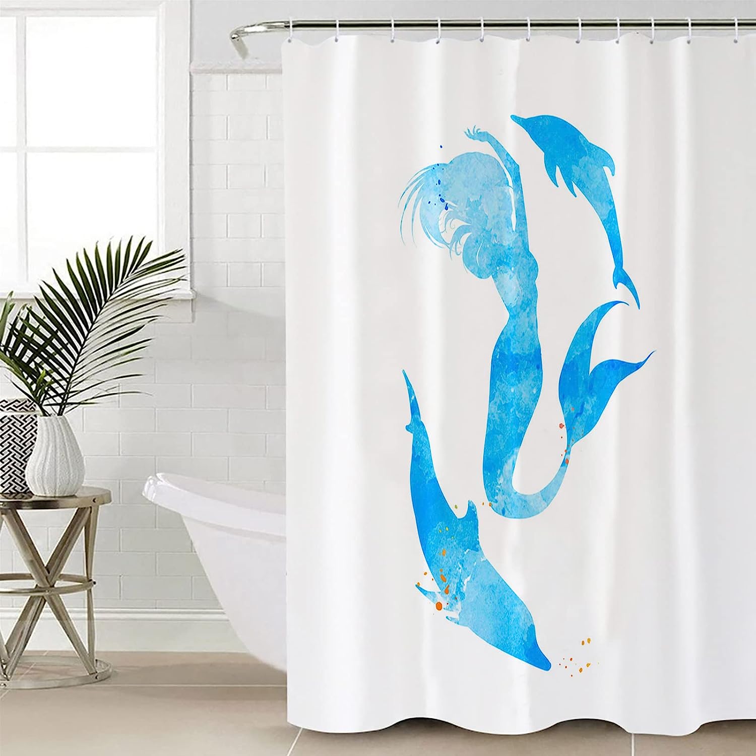 Psychedelic Mermaid Shower Curtain - Bring Your Bathroom to Life - Waterproof Fabric Curtain