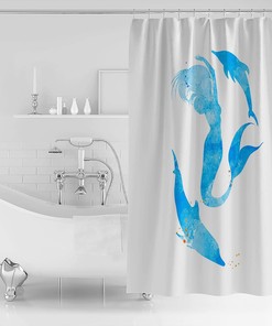 Psychedelic Mermaid Shower Curtain - Bring Your Bathroom to Life - Waterproof Fabric Curtain