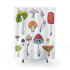 Psychedelic Mushroom Art Shower Curtain, Nature Theme for Bathroom 