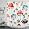 Psychedelic Mushroom Shower Curtain - Natural Wild Plant Bathroom Accessories