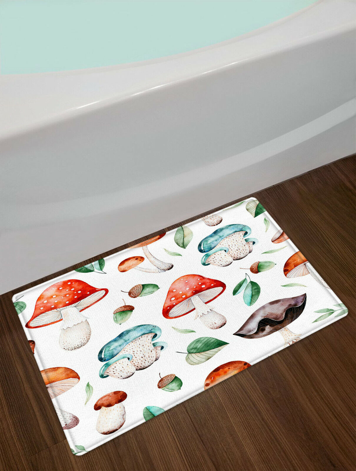 Psychedelic Mushroom Shower Curtain - Natural Wild Plant Bathroom Accessories