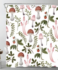 Psychedelic Mushroom Shower Curtain - Trippy Bathroom Decor