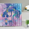 Psychedelic Mushroom Shower Curtain With Dream Flower For Bathroom Decor