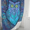 Psychedelic Owl Shower Curtain, For Lovers of Nature and Trippy Art