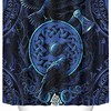 Psychedelic Runes Nordic Raven Shower Curtain - Viking Theme Bathroom Decor